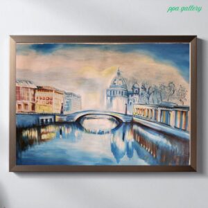 City stream - Oil on canvas - 36 by 30 inches