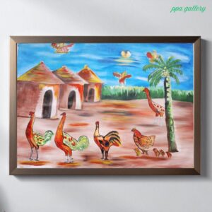 Echoes in feather and sky - Oil on canvas - 36 by 30 inches