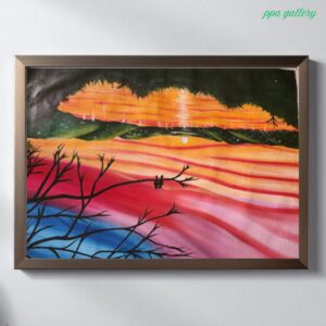Love in the last light - Oil on canvas - 36 by 30 inches