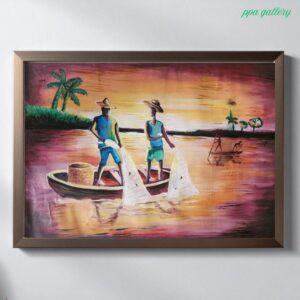 Fishing - Oil on canvas - 36 by 30 inches