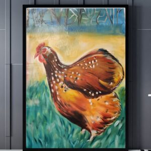 Hen Oil on canvas 36 by 30 inches