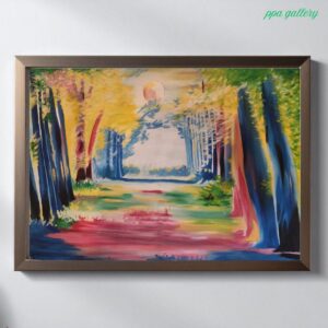 Narrow way Oil on canvas 36 by 30 inches 2700 dollars