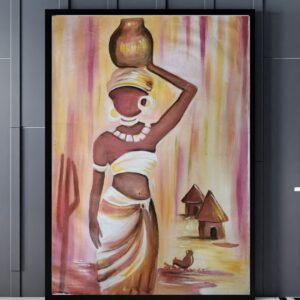 On the way to river Oil on canvas 36 by 30 inches