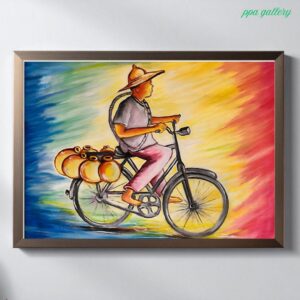 Palm wine vendor Oil on canvas 36 by 30 inches