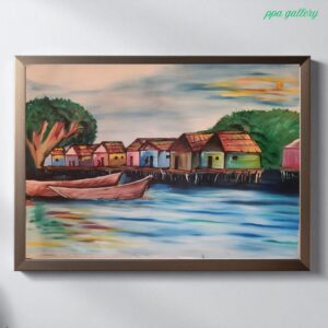 Silent corners of river - Oil on canvas - 36 by 30 inches
