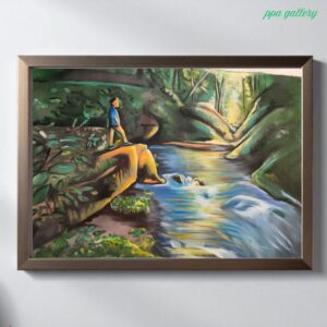 Stream Oil on canvas 36 by 30 inches
