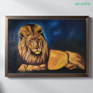 Lion - Oil on canvas - 36 by 30 inches