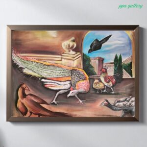 Where birds tell stories Oil on canvas 36 by 30 inches