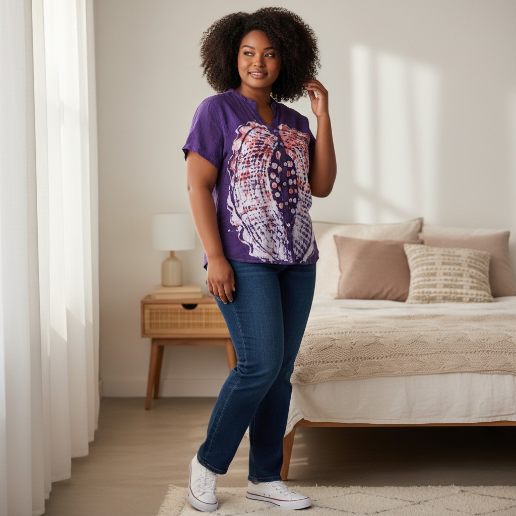 female batik shirt #020 female batik shirt #020
